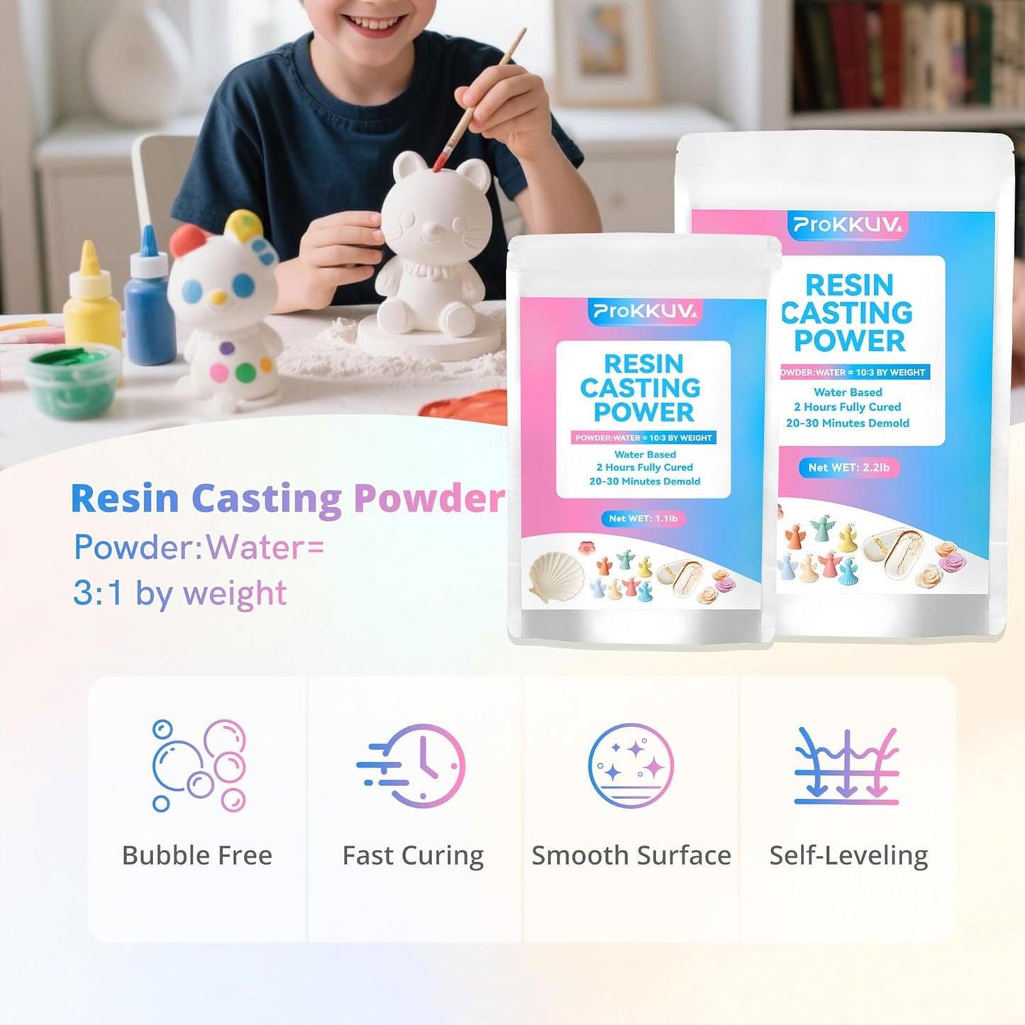 Prokkuv Eco Resin Casting Powder – Fast-Curing Formula for DIY Projects